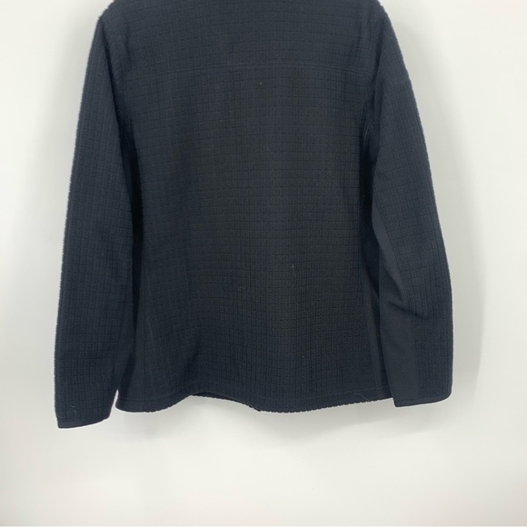 LL Bean Men Size Medium Pullover 1/2 Zip Jacket Black Windproof Fleece Top - Picture 6 of 8